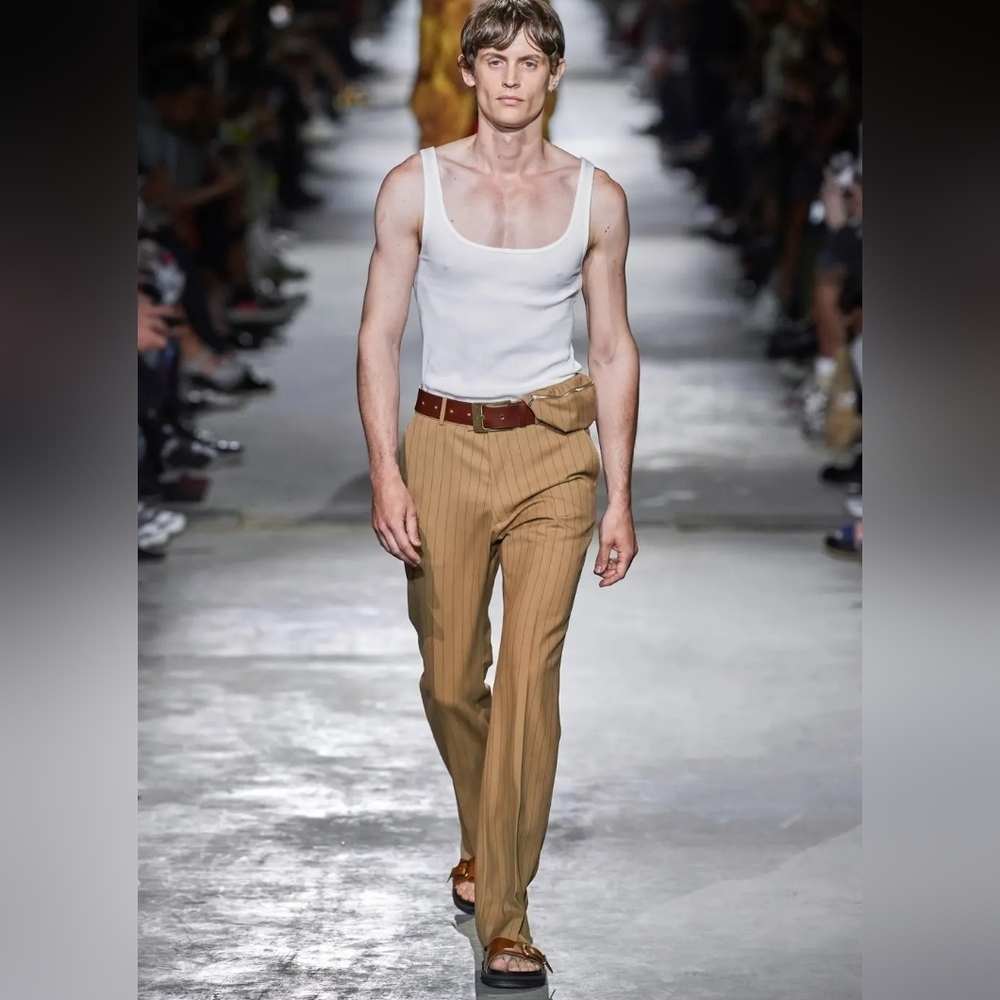 Dries Van Noten runway SS2020 pinstripe wool pants size S(46) BNWT